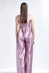 Shop_TheRealB_Purple Silk Hand Embroidered Sequin Work Blitz Strawberry Jumpsuit  _at_Aza_Fashions