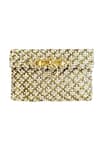 Shop_Kokommo_Gold Embellished Avril Clutch _at_Aza_Fashions