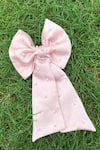 Shop_Darleen Kids Couture_Pink Lyla Bow Hair Clip_at_Aza_Fashions