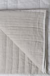 Shop_H2H_Grey Linen Victoria Stripe Print Bed Cover Set_Online_at_Aza_Fashions