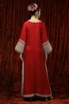 Shop_Shikhar Sharma_Red Silk Chanderi Dori, Gota, Badla Work And Crystal Embroidered Kurta Kaftan _at_Aza_Fashions