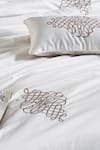 Houmn_Beige Mozart Cotton Embroidered Terrazzo Bedding - Of 6 _Online_at_Aza_Fashions