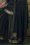Buy_Kaprapan by Anaita Shah_Green Moss Crepe Embroidered Thread Round Mirror Kurta Sharara Set _Online_at_Aza_Fashions
