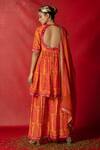 Shop_Pooja-Keyur_Orange Organza Sequin Embroidered Dupatta_at_Aza_Fashions