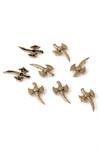 Cosa Nostraa_Gold The Sword Mercy Buttons Set 7 _at_Aza_Fashions