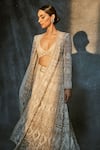 Ritika Mirchandani Ivory Net Embroidery Bead Jacket Open Resham Sharara Set Online at Aza Fashions Ritika Mirchandani_Ivory Net Embroidery Bead Jacket Open Resham Sharara Set _Online_at_Aza_Fashions