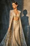 Buy Ritika Mirchandani Ivory Net Embroidery Bead Jacket Open Resham Sharara Set Online at Aza Fashions Buy_Ritika Mirchandani_Ivory Net Embroidery Bead Jacket Open Resham Sharara Set _Online_at_Aza_Fashions