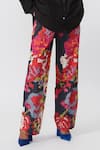 Buy_Saaksha & Kinni_Multi Color Silk Multicolor Abstract Floral Trouser 