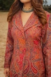 Buy_Safaa_Magenta Acrylic Viscose Blend Woven Paisley Kani Maysoon Blazer And Pant Set _Online_at_Aza_Fashions