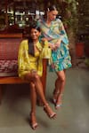 Ankita Dharman_Yellow Tuscany Skirt Set With Corset_Online_at_Aza_Fashions