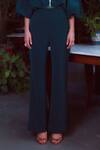Shop_Ankita Dharman_Green Mmicro Suiting Jade Bomber Jacket And Pant Set_Online_at_Aza_Fashions