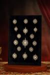 Shop_Cosa Nostraa_Gold Stardust Brooch With Cuff Buttons Set Of 16 _at_Aza_Fashions