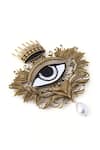 Buy_Cosa Nostraa_Gold Third Eye Of Shiva Brooch _Online_at_Aza_Fashions