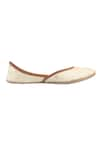 Buy_Imlee Jaipur_Off White Embroidered Leaf Juttis _Online_at_Aza_Fashions