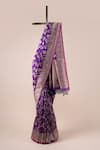 Buy_Ekaya_Purple Meter Handwoven Banarasi Silk Saree_at_Aza_Fashions