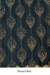 Shop_Two Sisters By Gyans_Blue Chiffon Sequins, Cut Work Embroidered Saree With Unstitched Blouse Fabric _Online_at_Aza_Fashions