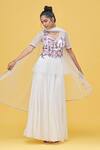 Buy_Raasa_Ivory Net, Georgette Sequin, Bead And Tulip Embroidered Peplum Kurta Sharara Set _Online_at_Aza_Fashions