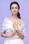 Shop_Raasa_Ivory Lehenga Georgette, Top Organza Gyan Embellished Draped And Tiered Set _at_Aza_Fashions