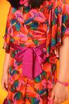 Buy Littlecheer Multi Color Viscose, Satin Embroidery Floral Print Wrap Dress Online at Aza Fashions Buy_Littlecheer_Multi Color Viscose, Satin Embroidery Floral Print Wrap Dress _Online_at_Aza_Fashions