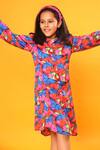 Buy Littlecheer Multi Color Viscose, Satin Butterfly Print Shirt Dress Online at Aza Fashions Buy_Littlecheer_Multi Color Viscose, Satin Butterfly Print Shirt Dress _Online_at_Aza_Fashions