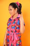 Buy Littlecheer Multi Color Viscose, Satin Butterfly Print Shirt Dress With Belt Online at Aza Fashions Buy_Littlecheer_Multi Color Viscose, Satin Butterfly Print Shirt Dress With Belt _Online_at_Aza_Fashions