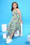 Buy Littlecheer Multi Color Viscose, Satin Feather Print Handkerchief Dress Online at Aza Fashions Buy_Littlecheer_Multi Color Viscose, Satin Feather Print Handkerchief Dress _Online_at_Aza_Fashions