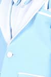 Buy_The Little Celebs_Blue Crepe, Satin, Cotton Ice Shawl Lapel Tuxedo Set _Online_at_Aza_Fashions