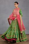 Buy_Torani_Green Anarkali Slub And Dupatta Rang Naaz Shehnaaz With  _Online_at_Aza_Fashions