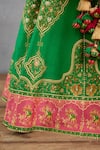 Shop_Torani_Green Heavy Raw And Organza Rang Naaz Mahnaz Bridal Lehenga Set _Online_at_Aza_Fashions