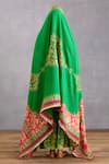 Torani_Green Slub Silk Digital Print Bhagalpuri Rang Naaz Zeenat Doshala  _Online_at_Aza_Fashions