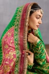Torani_Green Slub Silk Digital Print Bhagalpuri Rang Naaz Zeenat Doshala  _at_Aza_Fashions