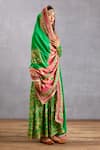Shop_Torani_Green Slub Silk Digital Print Bhagalpuri Rang Naaz Zeenat Doshala  _at_Aza_Fashions