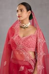Shop_Torani_Pink Lehenga Butterfly Net And Cotton Silk Embroidery Dori & Floral Set _Online_at_Aza_Fashions