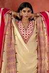 Buy_Amisha Kothari_Beige Cotton Silk Anika Printed Kaftan_Online_at_Aza_Fashions