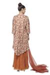 Shop_Neeta Bhargava_Beige Cotton Silk Printed Kurta Set_at_Aza_Fashions