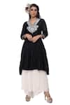 Buy Neeta Bhargava Black Cotton Silk Embroidered Kurta And Pant Set at Aza Fashions Buy_Neeta Bhargava_Black Cotton Silk Embroidered Kurta And Pant Set _at_Aza_Fashions