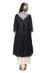 Shop Neeta Bhargava Black Cotton Silk Embroidered Kurta And Pant Set at Aza Fashions Shop_Neeta Bhargava_Black Cotton Silk Embroidered Kurta And Pant Set _at_Aza_Fashions