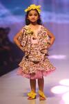 Buy_Kirti Agarwal - Pret N Couture_Purple Muslin Silk Floral Print Dress _at_Aza_Fashions