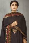 Torani_Black Chanderi Printed Dupatta_Online_at_Aza_Fashions