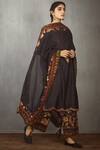 Shop_Torani_Black Chanderi Printed Dupatta_at_Aza_Fashions