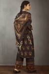 Shop_Torani_Black Chanderi Printed Scarf_at_Aza_Fashions