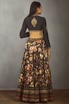 Shop_Torani_Black Chanderi Printed Lehenga Set_at_Aza_Fashions