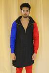 Buy_The Natty Garb_Black Cotton Hoodie Kurta _at_Aza_Fashions