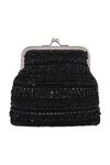 Buy_ClutcH'D_Black Embroidery Hand Beaded Clutch _at_Aza_Fashions