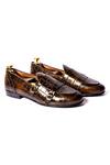 Buy_Artimen_Brown Leather Textured Pattern Oxfords _at_Aza_Fashions