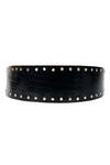 Buy_Trov_Black Metal Stud Embellishments Vera Leather Belt _at_Aza_Fashions