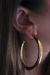 Shop Anushka Jain Jewellery Gold Plated Handcrafted Statement Hoops at Aza Fashions Shop_Anushka Jain Jewellery_Gold Plated Handcrafted Statement Hoops_at_Aza_Fashions