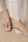 Buy_Myra_Pink Swarovski Strap Embellished Slippers_at_Aza_Fashions