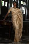 Buy_Kasturi Kundal_Ivory Pure Silk Floral Motifs Champai Noor Handloom Saree  _at_Aza_Fashions