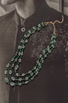 Buy_Tarun Tahiliani_Green Citerine And Pearl & Layered Mala _at_Aza_Fashions